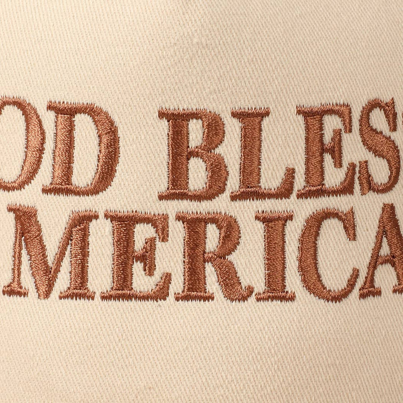 God Bless America Canvas Cap: Red