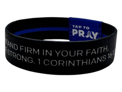 Tap To Pray™ Wristbands - First Responders Law Enforcement: X-Large
