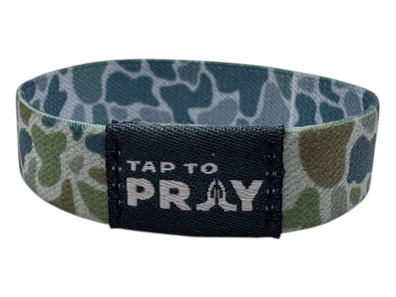 Tap To Pray™ Wristbands - River Rock Camo Moss & Slate: X-Large