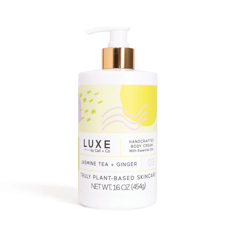 Jasmine Tea + Ginger Shea Butter Body Cream -  16oz | Luxe