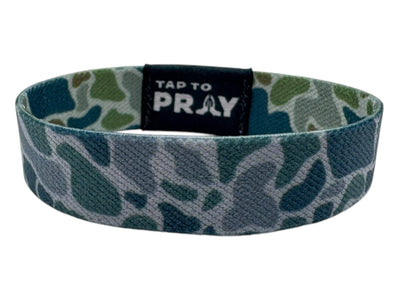 Tap To Pray™ Wristbands - River Rock Camo Moss & Slate: X-Large