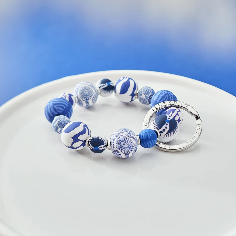 Santorini Small Bead Wrist Keychain