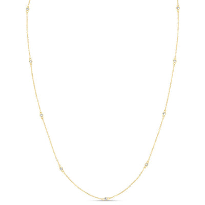 Cubic Zirconia Accented Necklace: 18"