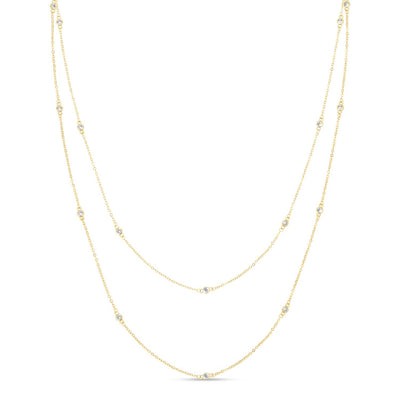 Cubic Zirconia Accented Necklace: 30"