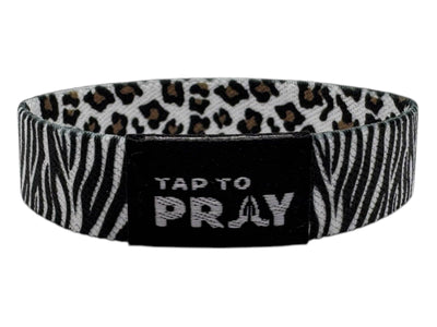Tap To Pray™ Wristbands - Safari Zebra: X-Large