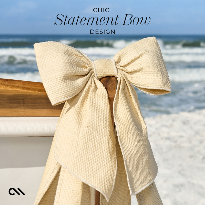 Ecru Raffia | Bow Tote w/Phone Pouch