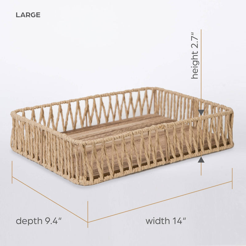 415 - Wooden Rope Tray: Large