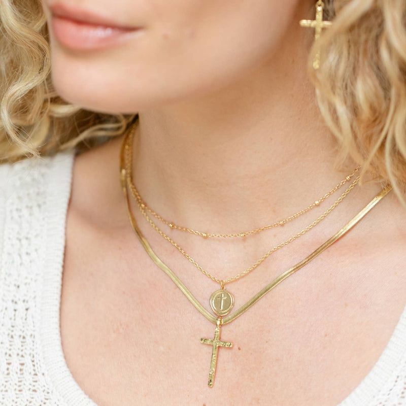 Triple Cross Necklace