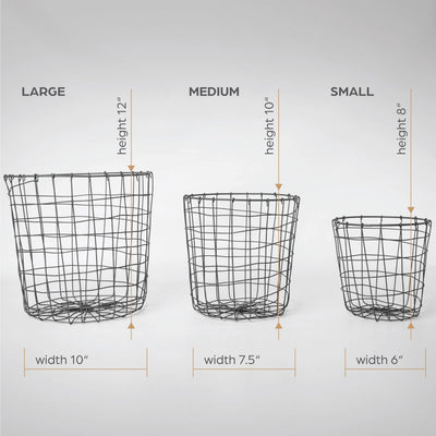 308 - Round Iron Basket: Medium