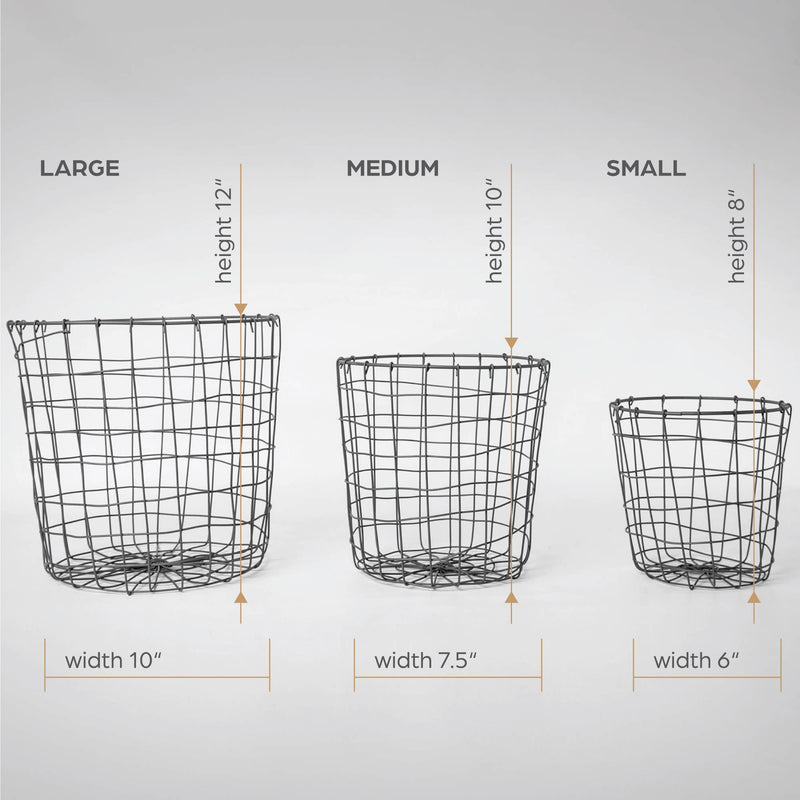 308 - Round Iron Basket: Medium