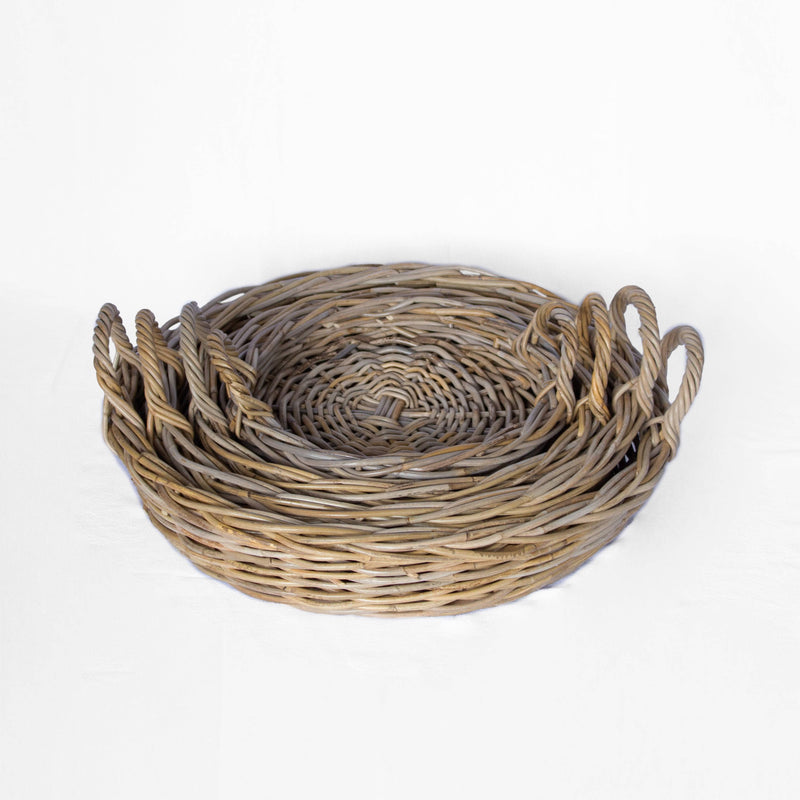 Rattan Round Tray | 14" D