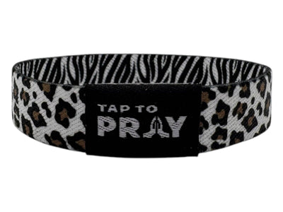 Tap To Pray™ Wristbands - Safari Zebra: X-Large
