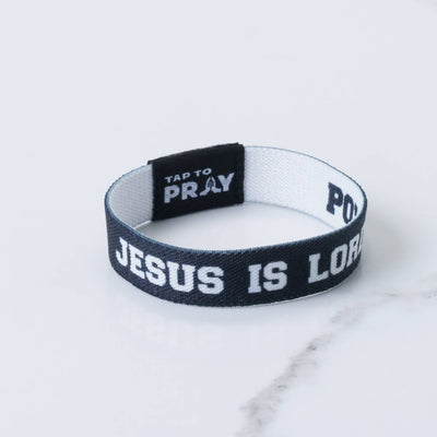Tap To Pray™ Wristbands - Jesus Is Lord: Small / Jesus is Lord / Powered by Faith