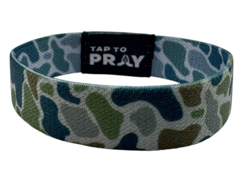 Tap To Pray™ Wristbands - River Rock Camo Moss & Slate: X-Large