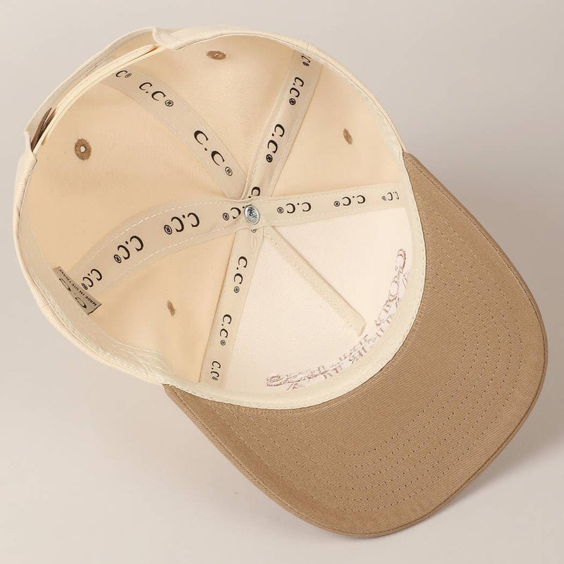 God Bless America Canvas Cap: Red