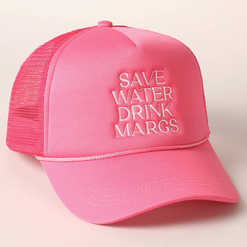 Save Water Drink Margs Trucker: BABY PINK