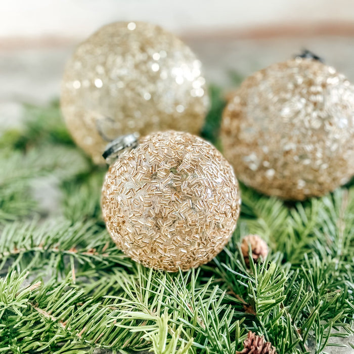 GOLD BEADED ORNAMENTS