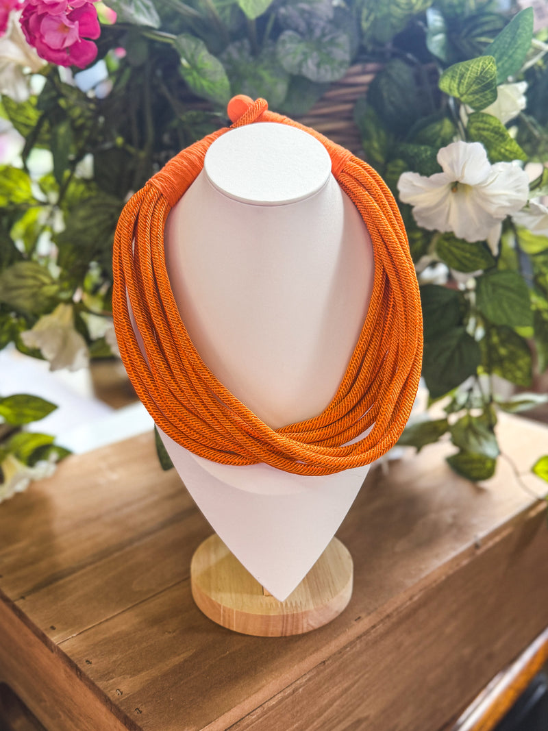Orange Slub Necklace