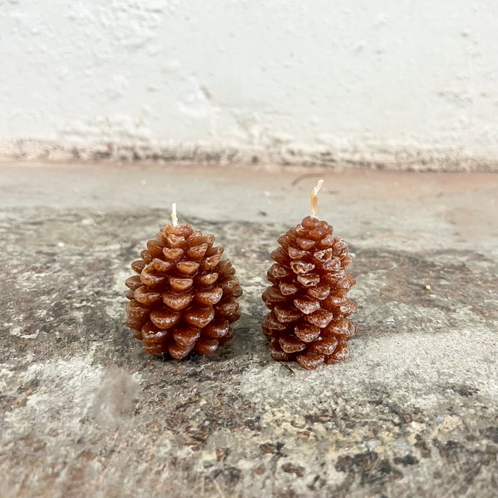 Pinecone Shaped Tealights | BROWN