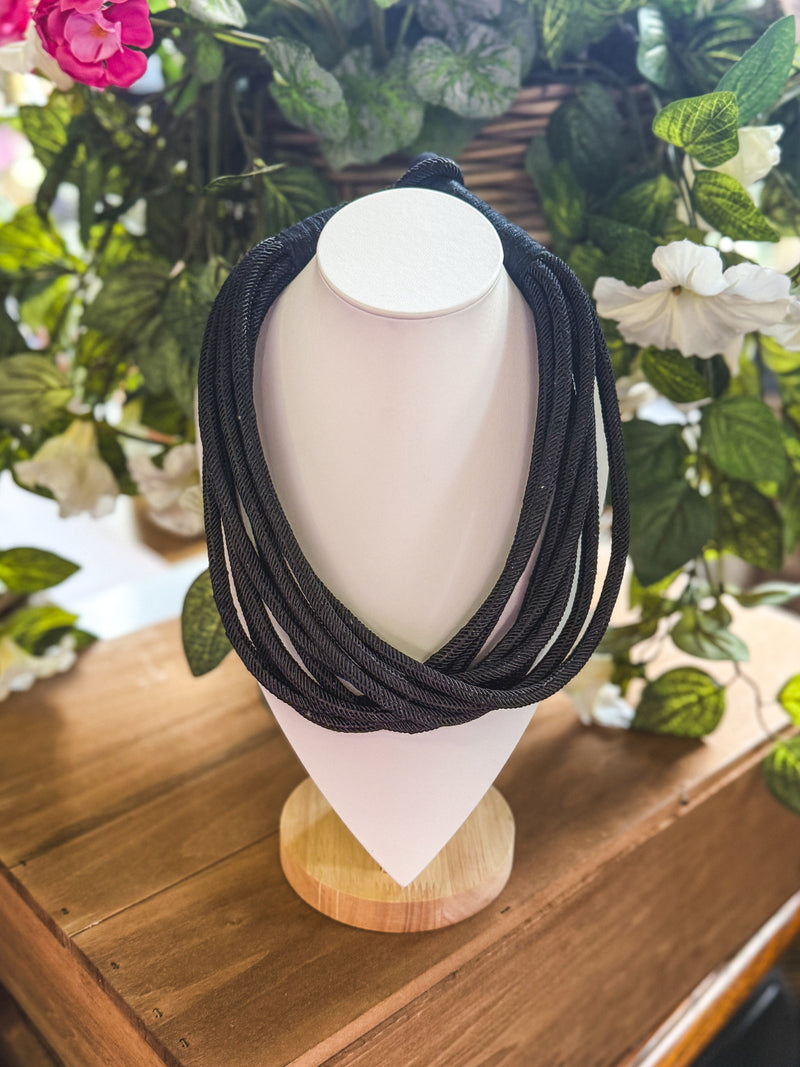 Black Slub Necklace