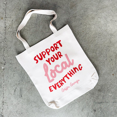 Local Tote Everything Tote Bag (Pink & Red)