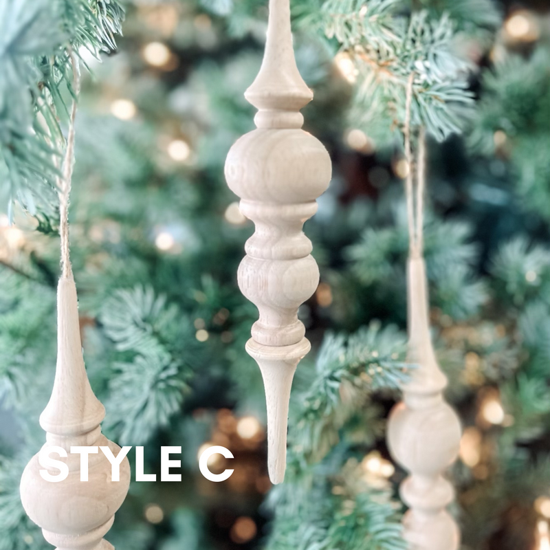 ALL IS CALM WOODEN ORNAMENTS