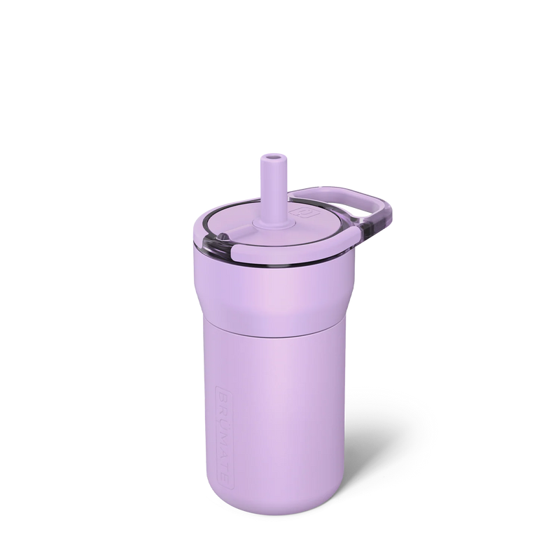 Purple tumbler with a straw 