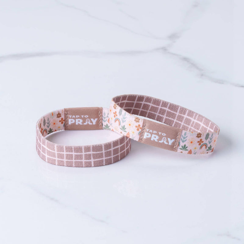 Tap To Pray™ Wristbands - Prairie &  Plaid: X-Small