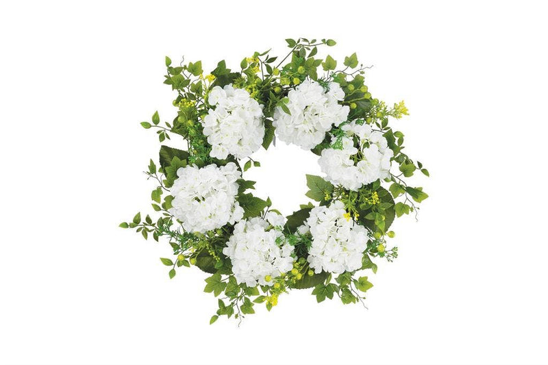 White Hydrangea Wreath