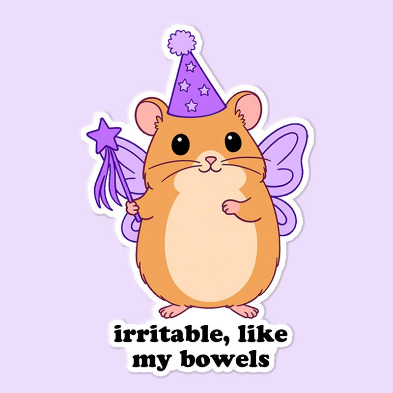 Funny Sarcastic Sticker Decal – Irritable Like My Bowels