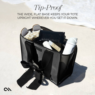 Midnight Black | Bow Tote w/Phone Pouch
