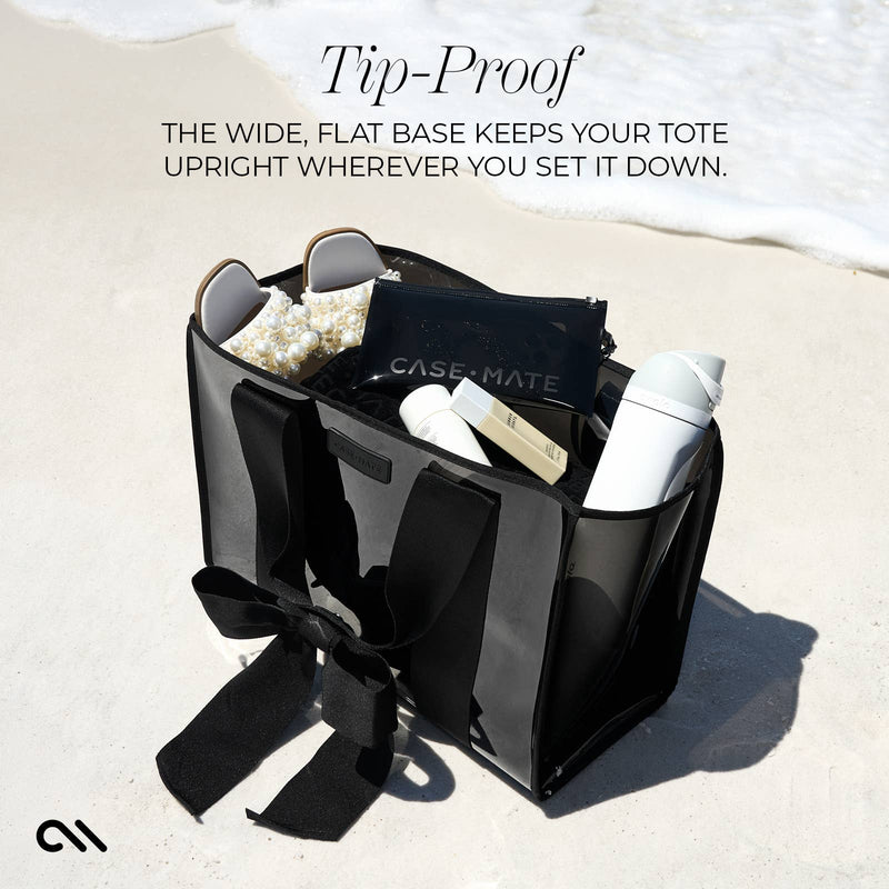 Midnight Black | Bow Tote w/Phone Pouch