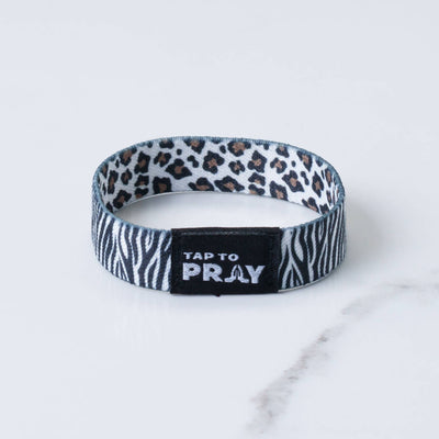 Tap To Pray™ Wristbands - Safari Zebra: X-Small
