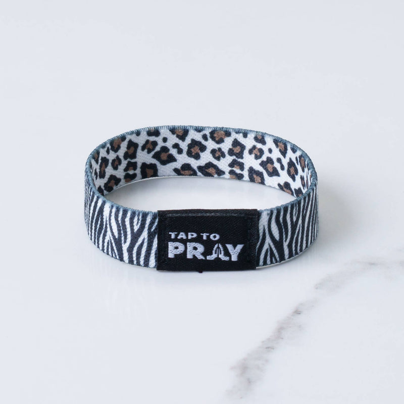 Tap To Pray™ Wristbands - Safari Zebra: X-Small