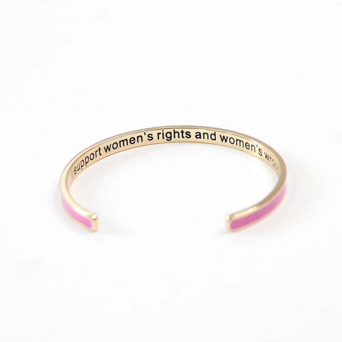 I Support Women's Rights and Wrongs Enamel Bangle Bracelet