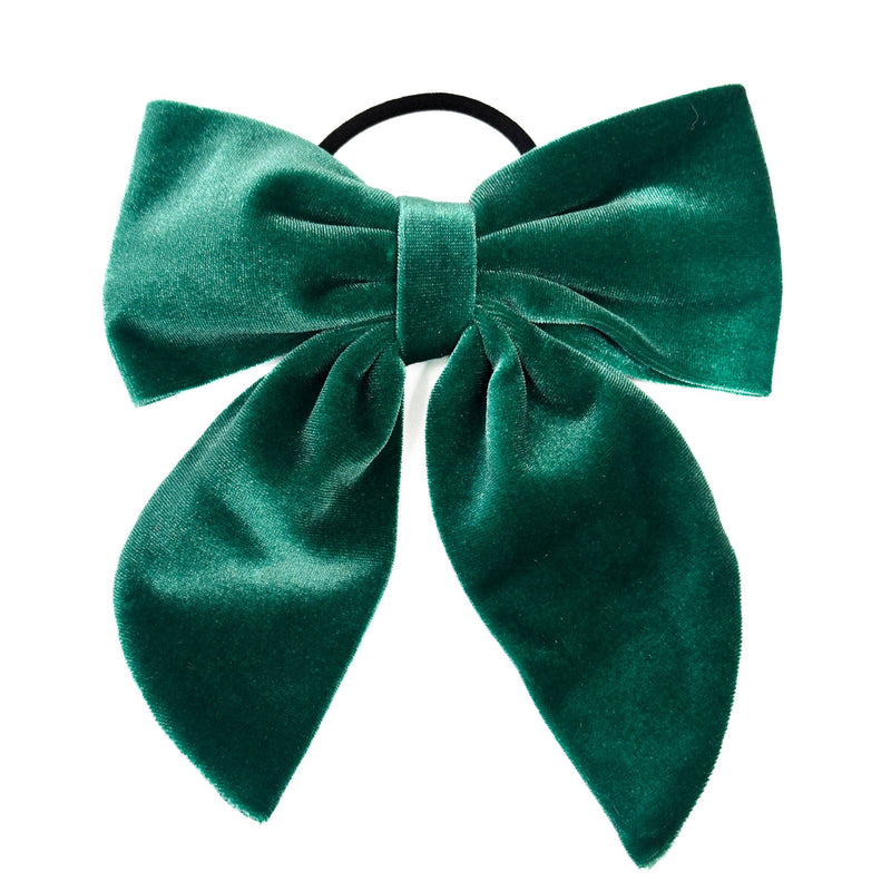 Green Velvet Bottle Bow