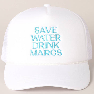 Save Water Drink Margs Trucker: BABY PINK