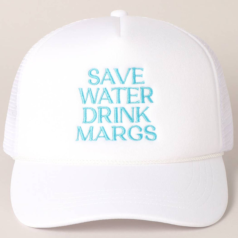 Save Water Drink Margs Trucker: BABY PINK