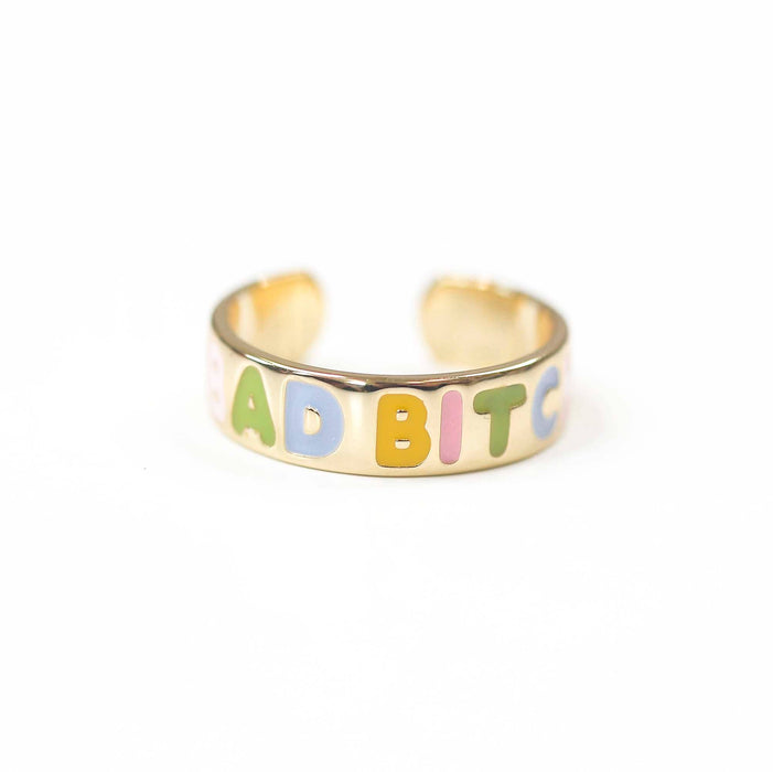 Bad Bitch Ring, Statement Adjustable Ring, Stackable Ring