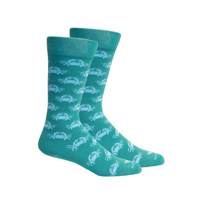 Pamlico (Crab) Socks: Della Blue