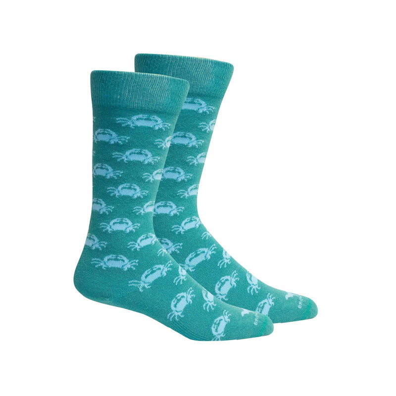 Pamlico (Crab) Socks: Della Blue