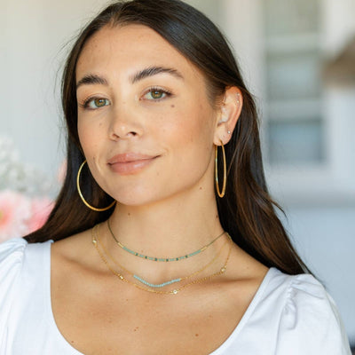 Cubic Zirconia Accented Necklace: 18"