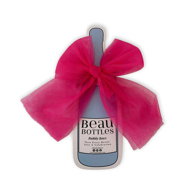 Hot Pink Tulle Bottle Bow