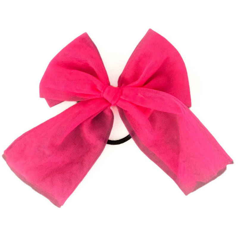 Hot Pink Tulle Bottle Bow