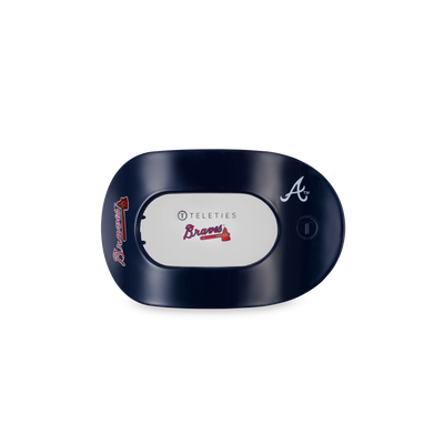 Flat Round Hair Clip | Small | Atlanta Braves