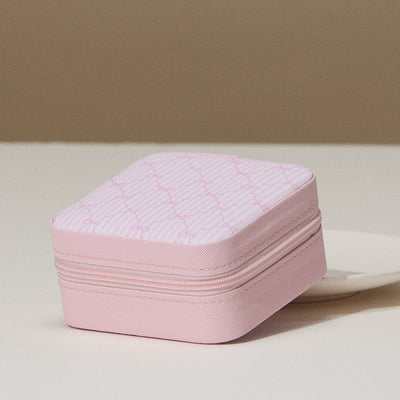 Bow Monogram Travel Jewelry Box