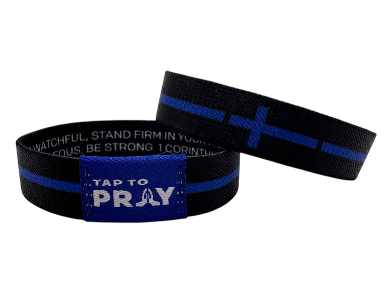 Tap To Pray™ Wristbands - First Responders Law Enforcement: X-Large