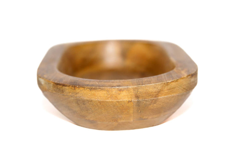 Wood Bowl 3-Wick Candle