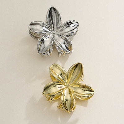 Metal Flower Hair Claw Clip: GD