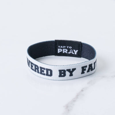 Tap To Pray™ Wristbands - Jesus Is Lord: Large / Jesus is Lord / Powered by Faith